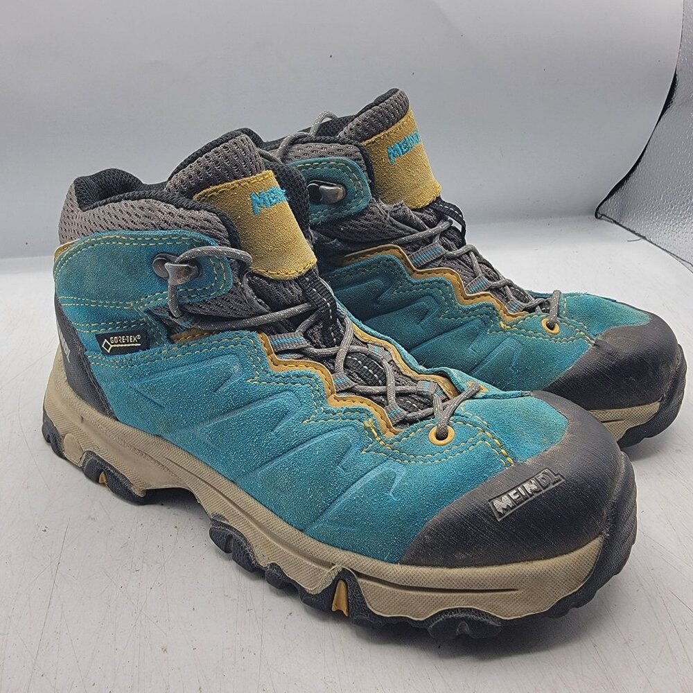 Meindl Minnesota GTX Kids 13.5 Blue Hiking Boots Outdoors Camping Trails Casual